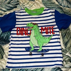 Boys Short Sleeve Dinosaur Shirt